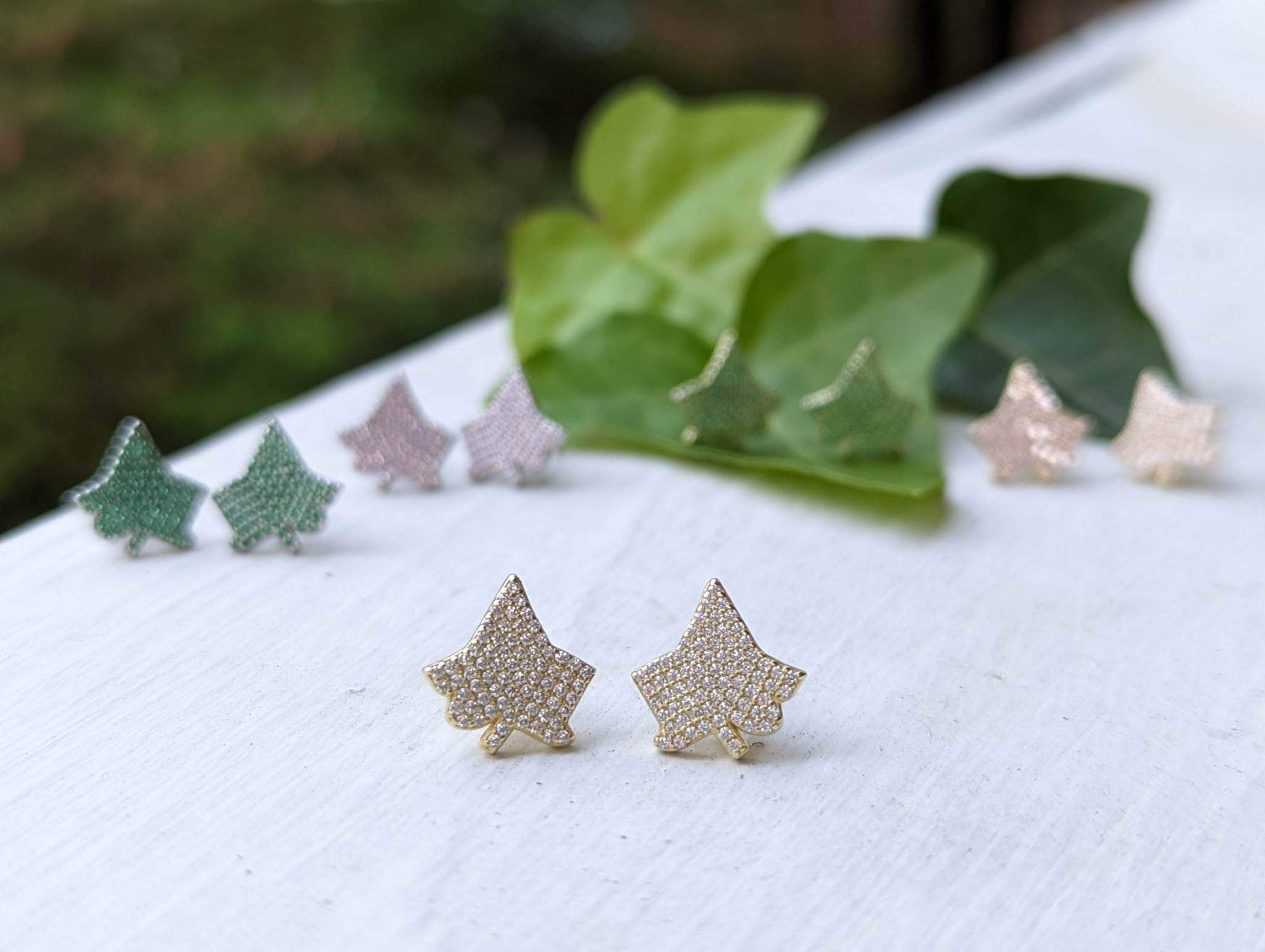 Ivy Leaf Earring Studs